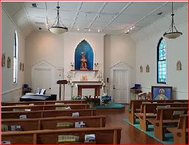 Inside Santa Fe Shrine of Our Lady of La Leche